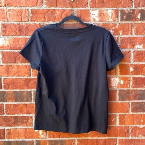 Rae Dunn Womens Medium Black Hustle Graphic Short Sleeve Tshirt - Picture 3 of 7